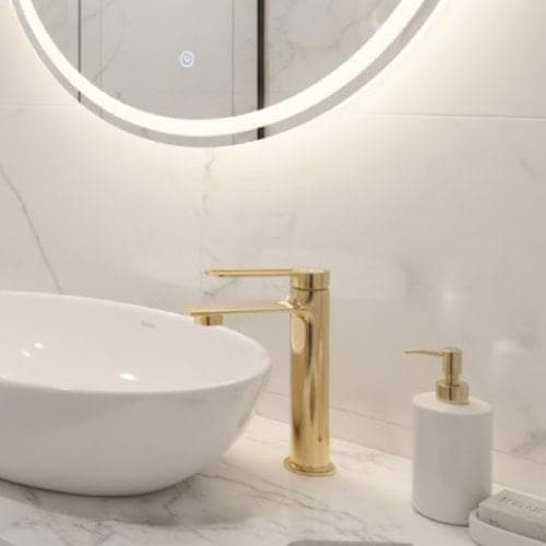 Kran Wastafel Kamar Mandi Ceramax JL-11G111CP Tap Gold Long