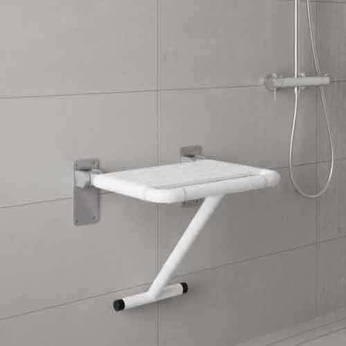Kursi Mandi Lipat Dinding Ceramax HSD-G9011 Putih untuk Pengaman Lansia