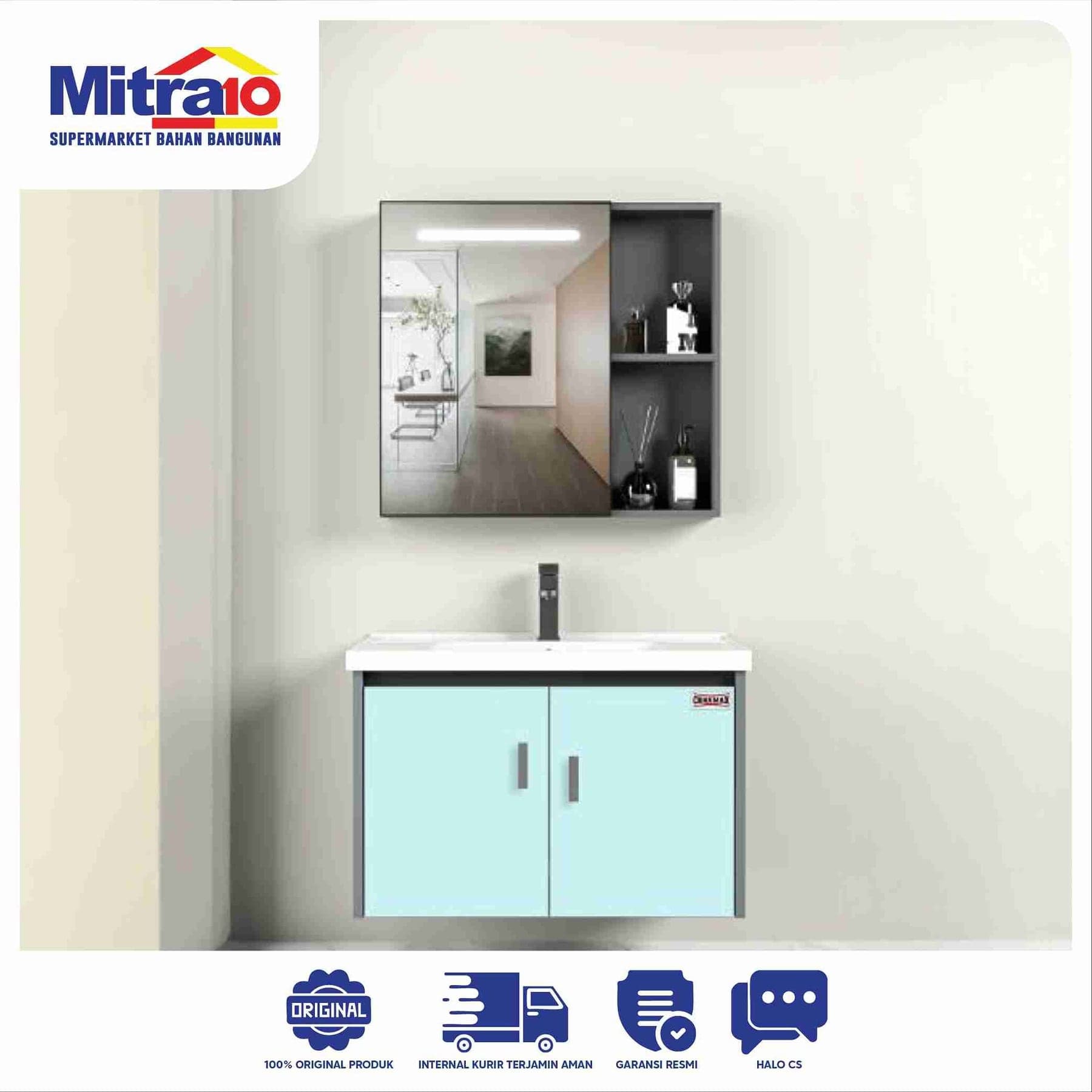 Set Kabinet SPC Ceramax WEZEN MBS05 70 cm Blue