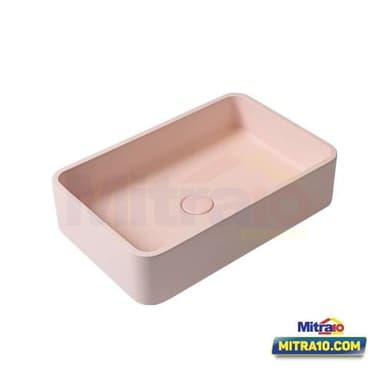 CeramaxWastafel Atas Meja Terrazzo Denta CS-0016 G3 Pink Matt