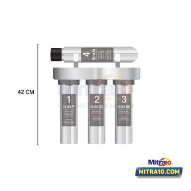 Fluid Filter Air Stainless Empat Tahap Filtrasi 15cm x 42cm x 38cm Chrome