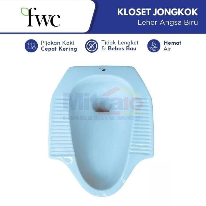 Fwc Kloset Jongkok Leher Angsa Biru