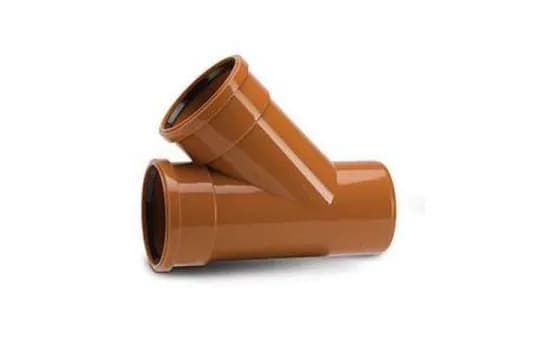 110mm Drainage Equal Junction Double Socket 45 Degree