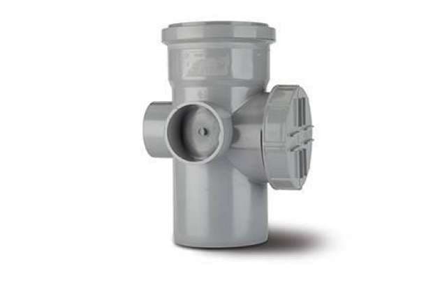 110mm Soil Access Pipe Single Socket Grey