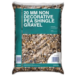 20mm Non Decorative Pea Shingle/Gravel Bag (25kg)