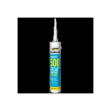 Everbuild Everflex 500 Bath & Sanitary Silicone White 295ml