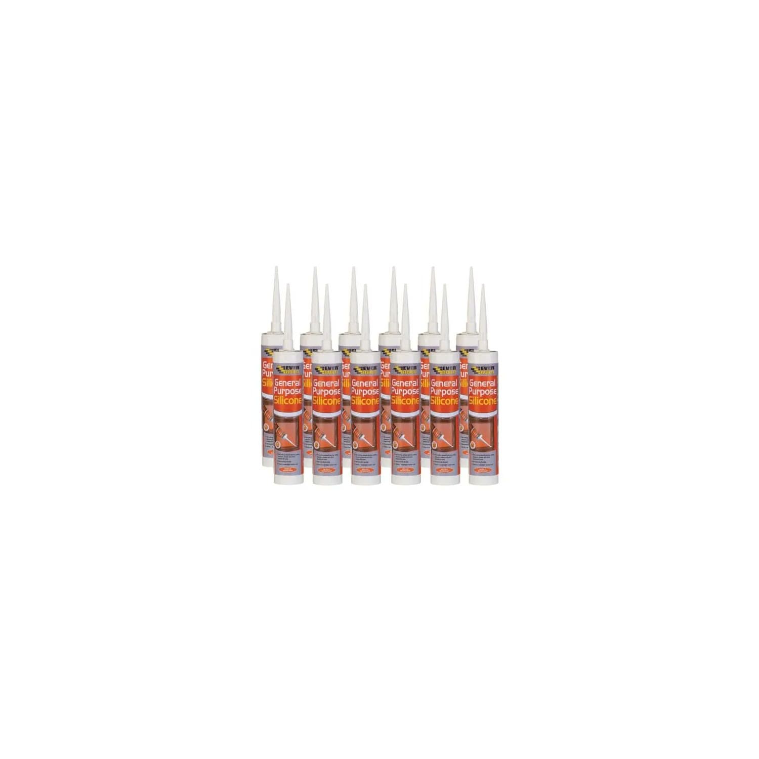 Everbuild General Purpose Silicone White 280ml - Box of 12