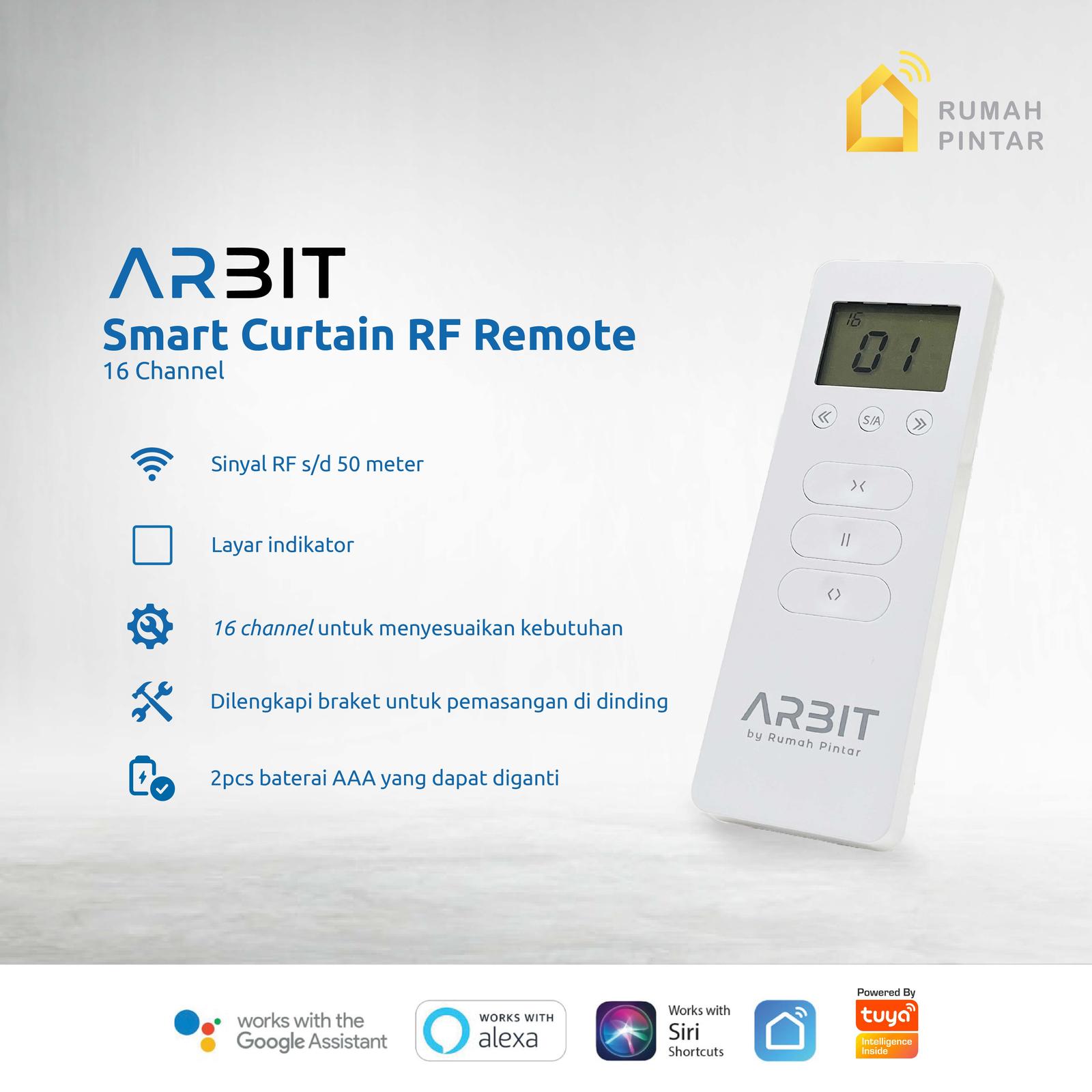 ARBIT Smart Curtain Wireless RF Remote 16 Channel Tuya