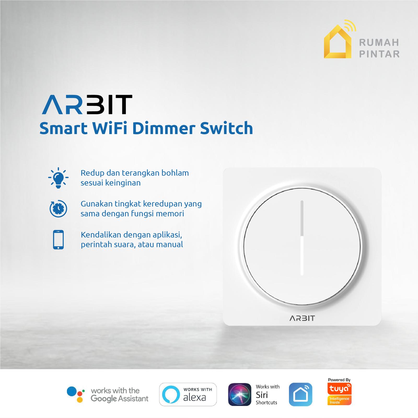 ARBIT Smart WiFi Saklar Redup Dimmer Switch TUYA