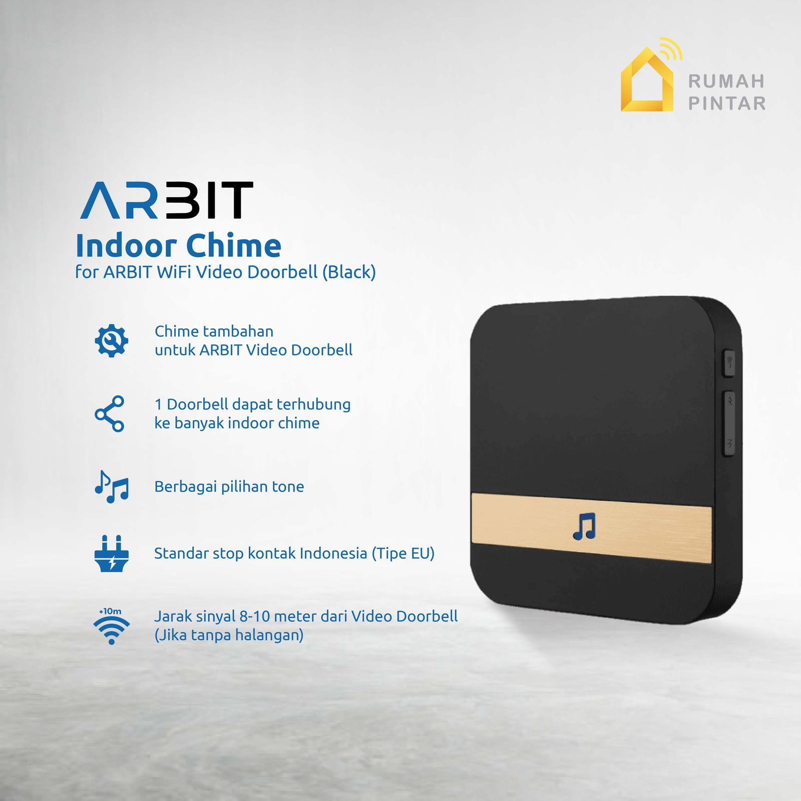 ARBIT Video Doorbell Indoor Chime Black