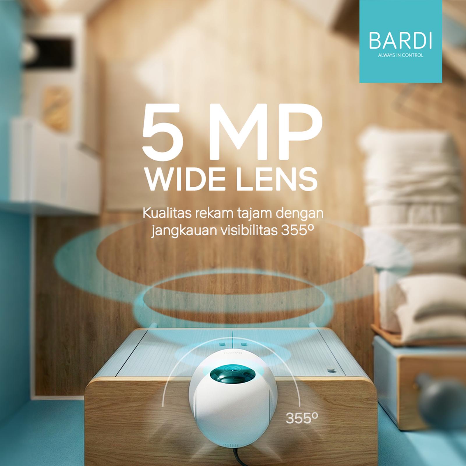 BARDI Smart Indoor PTZ IP Camera CCTV Wifi IoT Home Automation 5mp 1080p Night Vision Micro SD - IP Camera only