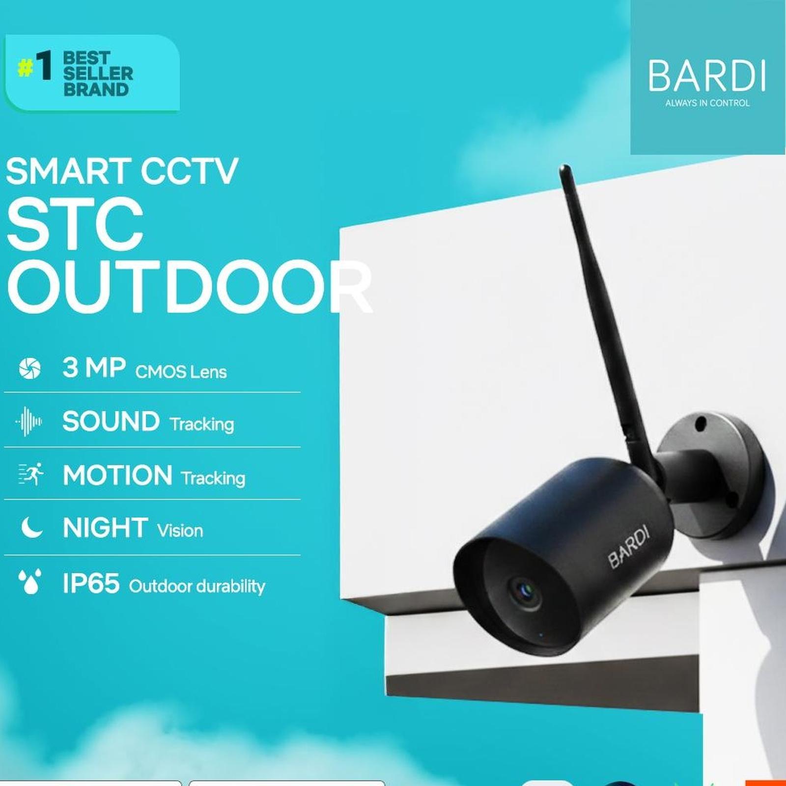 BARDI Smart Outdoor STC IP Camera CCTV Wifi IoT Home Automation FHD 1080P Night Vision Micro SD Kamera CCTV dengan Audio Dua Arah dan Alert Pintar - IP Cam only