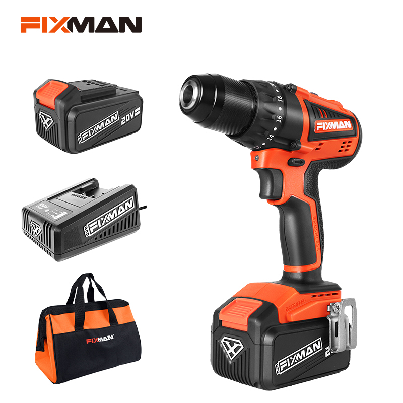 Fixman Mesin Bor Tanpa Kabel FL104001-07 Orange