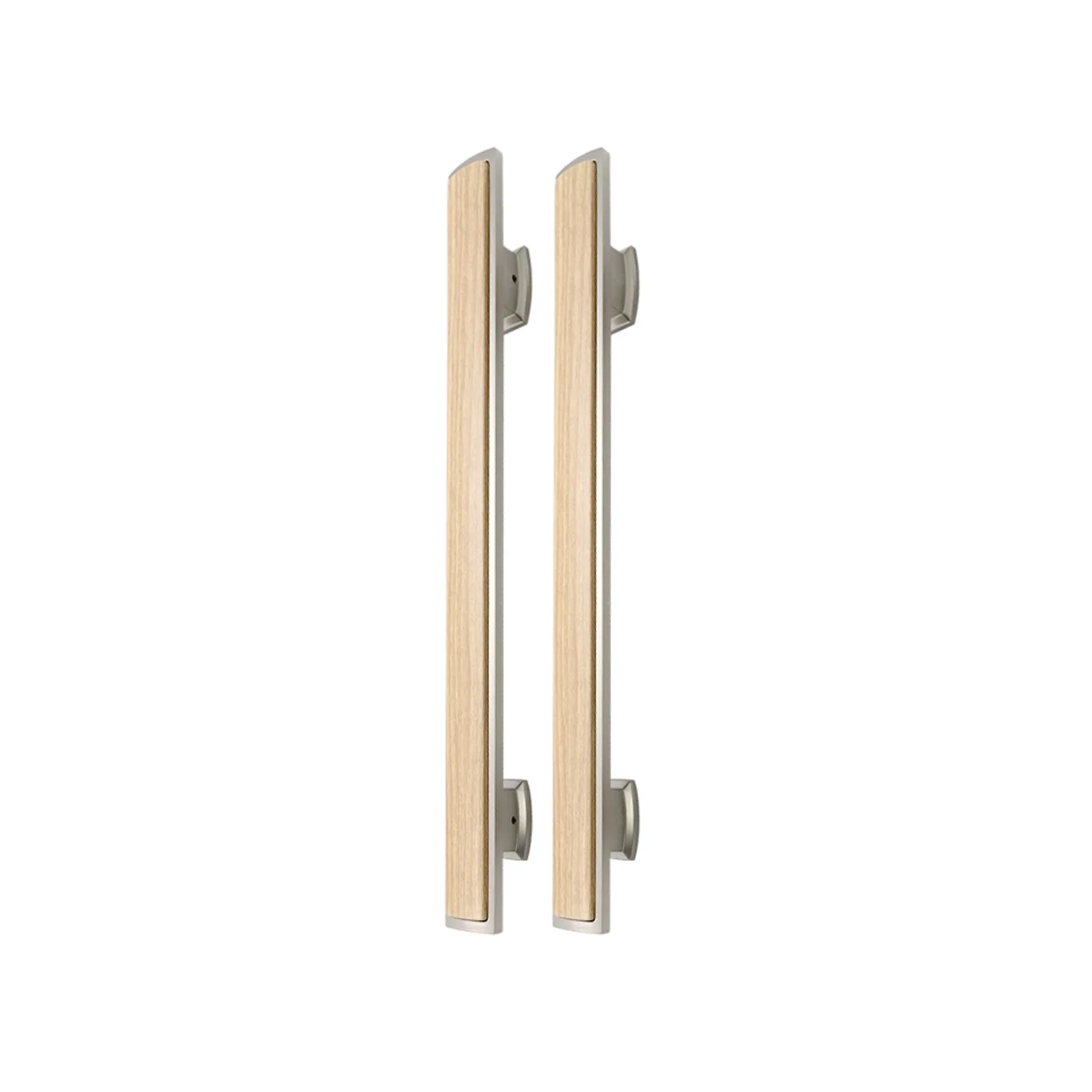 Paloma Gagang Pintu PHP 8171 Capri 420MM Brushed Satin Nickel + Wood Black